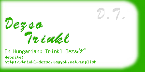 dezso trinkl business card